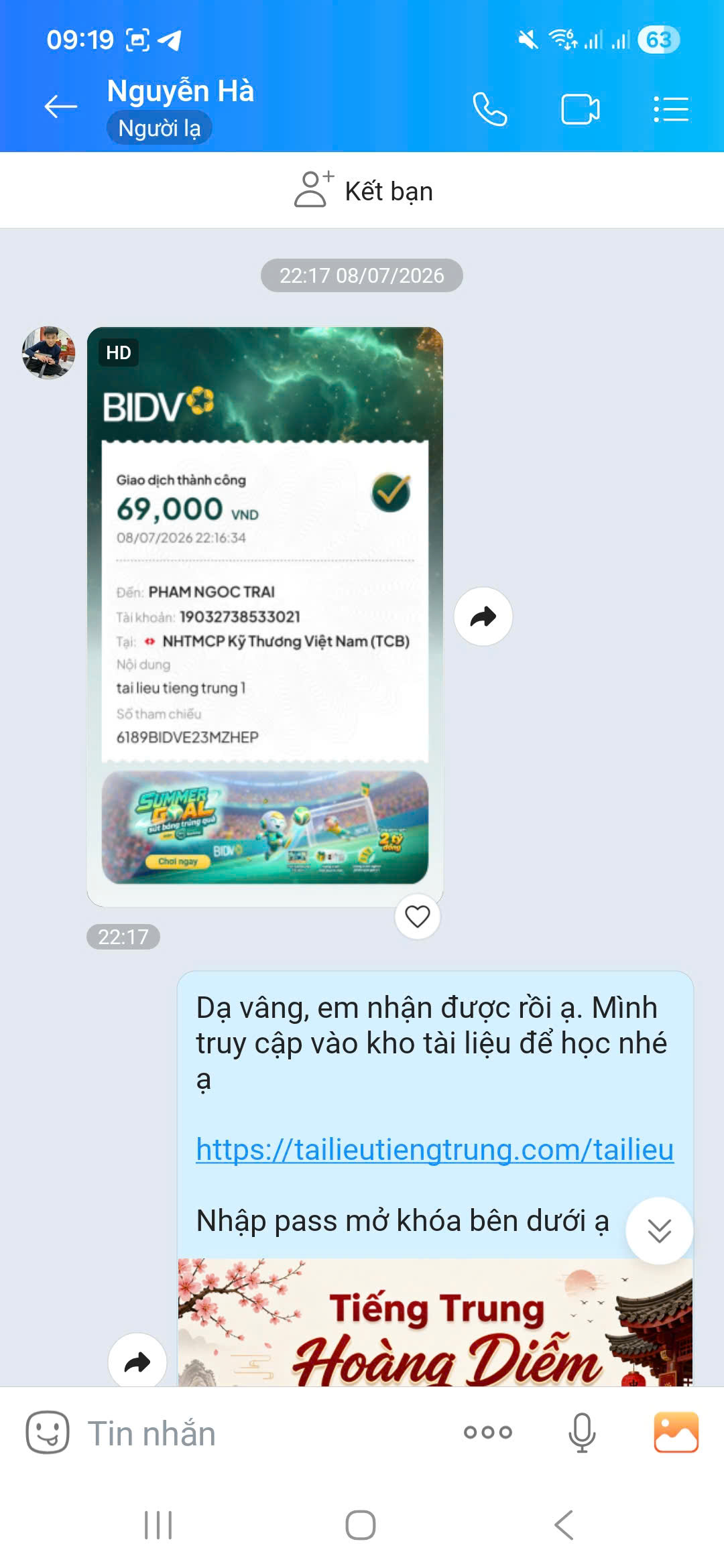 Giao dịch thành công